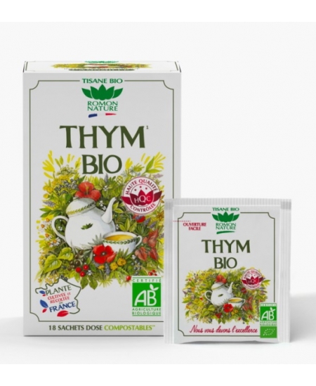 Romon Nature Tisane Thym Bio 20 sachets 34g infusion de thym bio Espritphyto