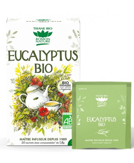 Tisane Eucalyptus bio Romon - 20 sachets - Romon Nature immunité respiratoire Espritphyto Tisane Eucalyptus bio Romon - 20 sachets - Romon Nature immunité respiratoire Espritphyto