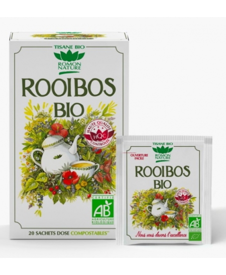 Romon Nature - Rooibos bio - 20 sachets rooibo d'Afrique du sud sans théine Espritphyto Romon Nature - Rooibos bio - 20 sachets rooibo d'Afrique du sud sans théine Espritphyto