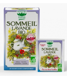 Tisane Sommeil Lavande bio - 20 sachets - Romon Nature reposante et adoucissante Espritphyto