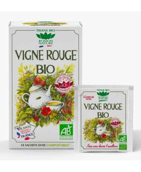 Romon Nature - Tisane Vigne rouge bio - 20 sachets Romon Nature - Tisane Vigne rouge bio - 20 sachets