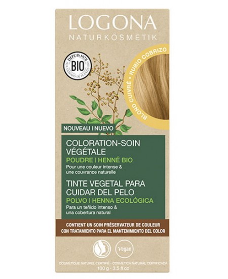Logona - Coloration soin végétale Blond cuivré 100gr