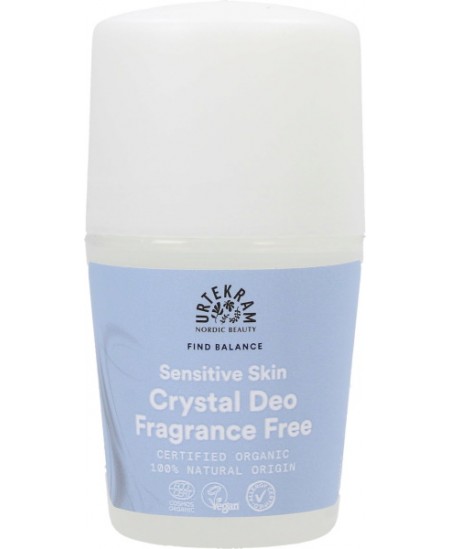 Urtekram - Déodorant roll on Crystal deo sans parfum peaux sensibles 50ml