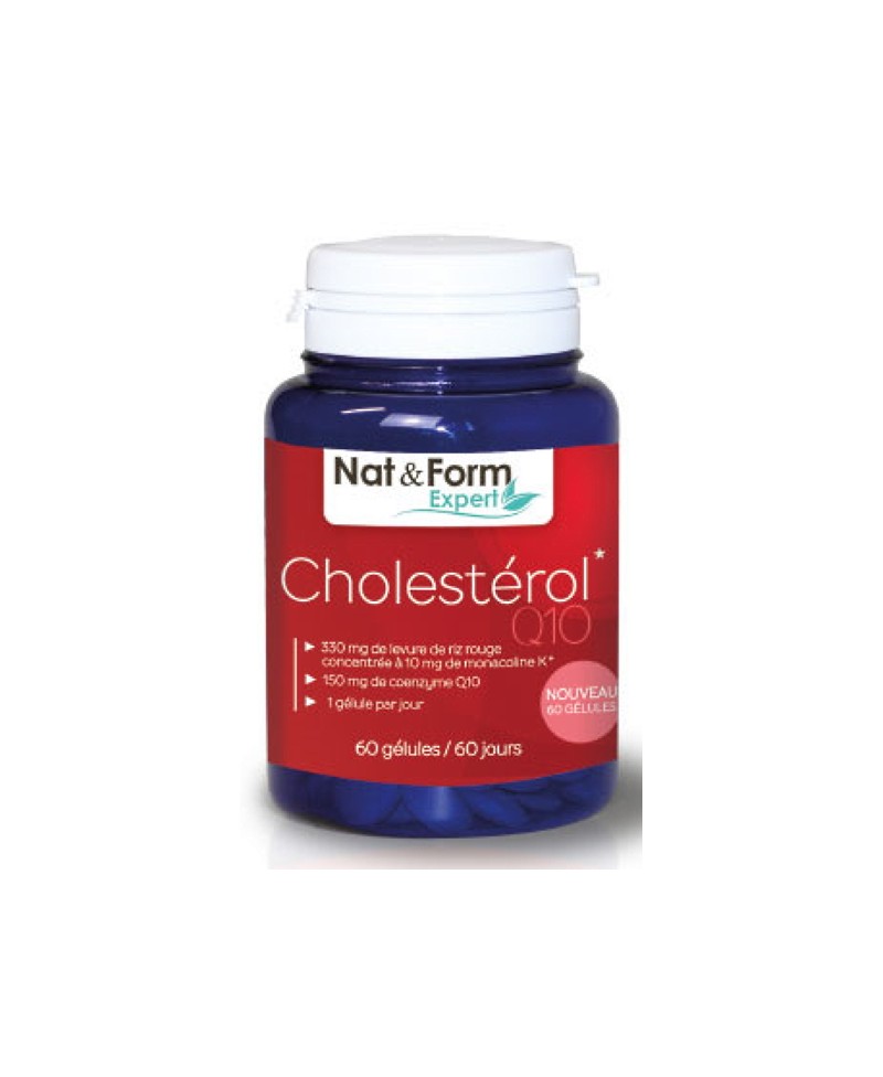 Nat et Form Cholestérol Q10 60 gélules levure rouge de riz