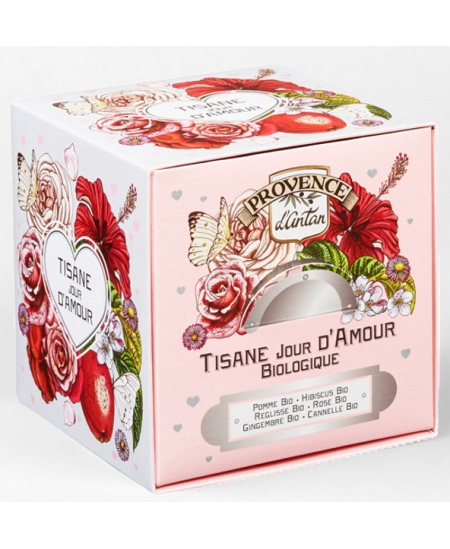 Provence d'Antan Tisane Be Cube Jour D'amour bio 24 sachets 60g recharge carton réglisse gingembre rose Espritphyto