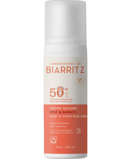 Crème Solaire Enfant SPF 50+ Huile de Coco et Alga Gorria 100 ml - Alga Maris protection solaire Espritphyto