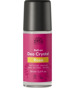 Urtekram - Déodorant bille Déo Crystal à la Rose - 50 ml rose citronnelle pierre d'alun Espritphyto