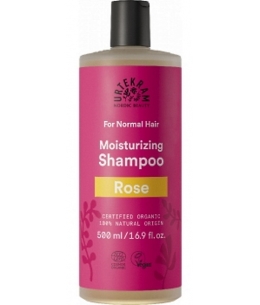 Shampoing à la Rose Cheveux Normaux 500ml Urtekram ré-équilibrant Espritphyto