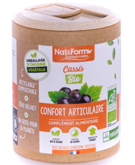 Cassis Bio - Nat et Form 200 gélules modèle cure confort articulaire Espritphyto Cassis Bio - Nat et Form 200 gélules modèle cure confort articulaire Espritphyto