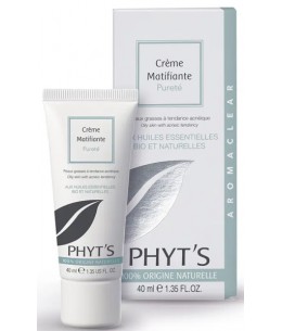 Crème matifiante pureté AROMACLEAR - 40 ml - Phyt's peaux grasses imperfections Espritphyto