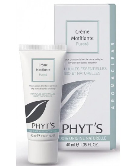 Crème matifiante pureté AROMACLEAR - 40 ml - Phyt's peaux grasses imperfections Espritphyto