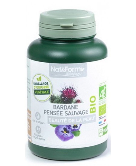 Nat et Form Complexe Bardane Pensée Sauvage bio 200 gélules