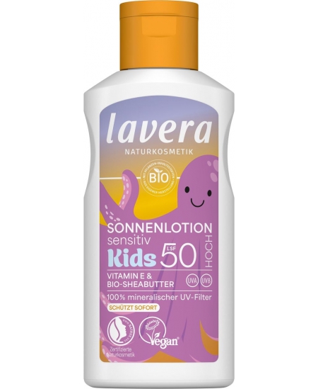 Lavera Lotion solaire sensitive Kids SPF 50 Plus 100ml protection solaire bio espritphyto Lavera Lotion solaire sensitive Kids SPF 50 Plus 100ml protection solaire bio espritphyto