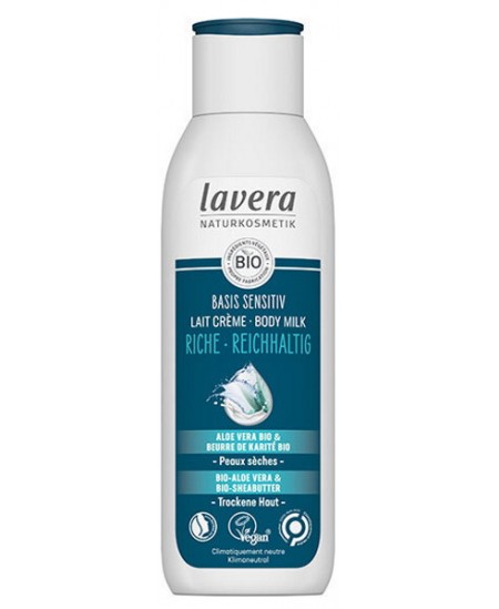 Lavera - Lait Crème Riche Basis Sensitiv 250 ml peau sensible et trop sèche lait onctueux Espritphyto Lavera - Lait Crème Riche Basis Sensitiv 250 ml peau sensible et trop sèche lait onctueux Espritphyto
