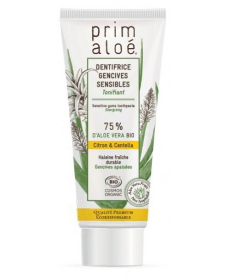 Prim Aloe Dentifrice gencives sensibles tonifiant 75ml aloe vera 75pc renforce les gencives Espritphyto Prim Aloe Dentifrice gencives sensibles tonifiant 75ml aloe vera 75pc renforce les gencives Espritphyto
