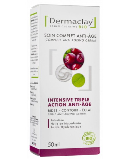 Dermaclay  - Soin complet intensive triple action anti âge 50ml triple action antirides anti-âge Espritphyto