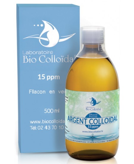 Bio Colloïdal - Argent Colloïdal 15 PPM - Flacon 500 Ml Bio Colloïdal - Argent Colloïdal 15 PPM - Flacon 500 Ml