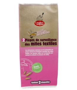 Contrôle des mites textiles 2 plaquettes - Droguerie Ecologique phéromones mites Espritphyto