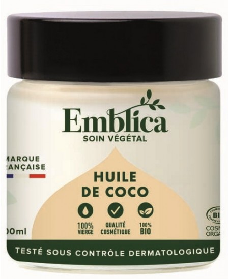 Emblica Huile de Coco vierge et bio 200ml trame capillaire cheveux brillants Espritphyto Emblica Huile de Coco vierge et bio 200ml trame capillaire cheveux brillants Espritphyto