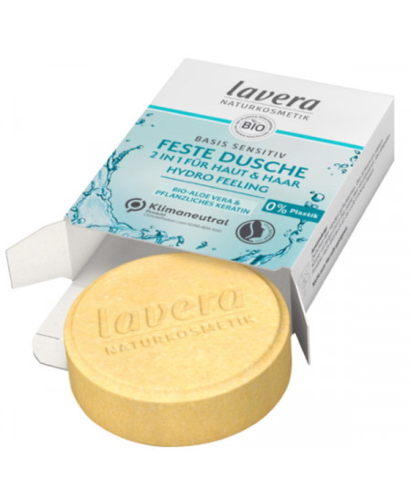 Lavera Gel douche solide Corps et Cheveux 2 en 1 Basis Sensitiv 50ml hydrate et restructure Espritphyto Lavera Gel douche solide Corps et Cheveux 2 en 1 Basis Sensitiv 50ml hydrate et restructure Espritphyto