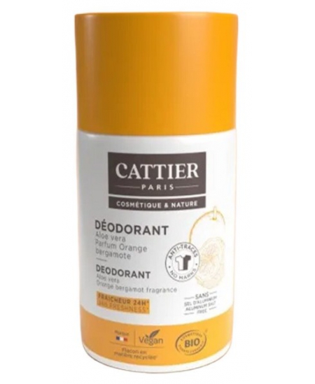 Cattier Déodorant roll on fraîcheur Bergamote Orange 50ml aloe vera huile de sauge Espritphyto Cattier Déodorant roll on fraîcheur Bergamote Orange 50ml aloe vera huile de sauge Espritphyto