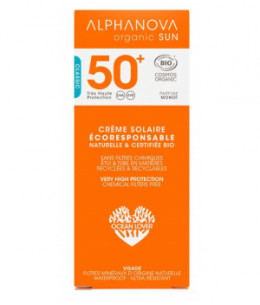 Crème fluide solaire très haute protection SPF 50+ - 50 gr - Alphanova écrans minéraux Espritphyto
