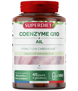 Coenzyme Q10 Ail - 180 capsules - Super Diet protection cardiovasculaire Espritphyto