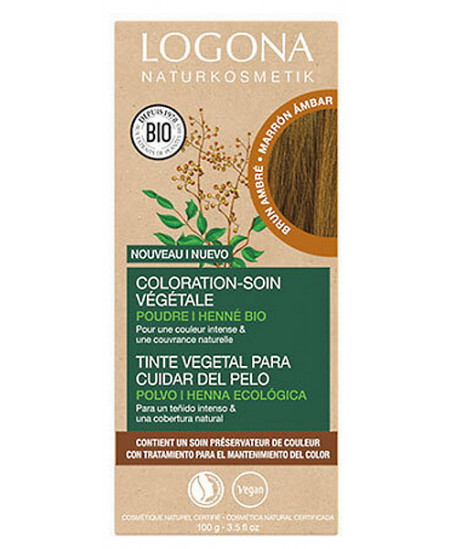 Logona - Coloration soin végétale Brun ambré 100gr