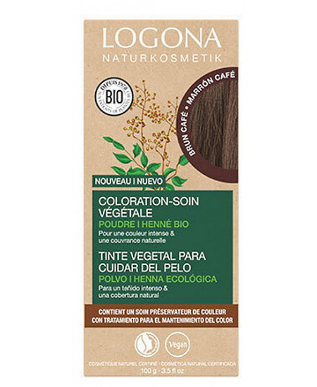 Logona - Coloration soin végétale Brun Café 100 gr