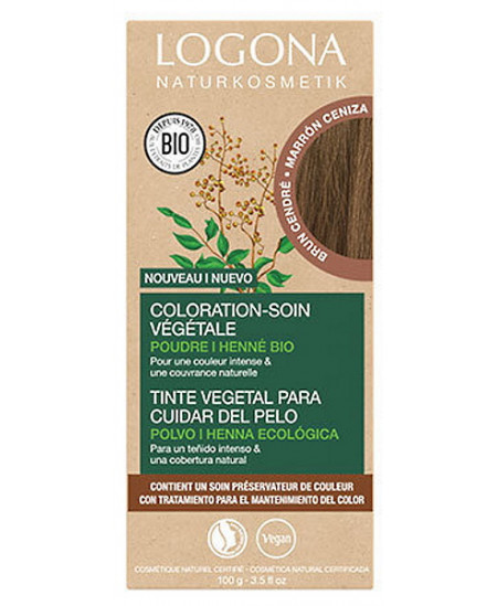 Logona - Coloration soin végétale Brun Cendré 100 gr