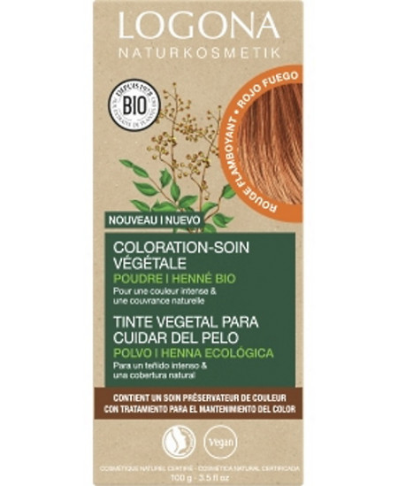 Logona - Coloration soin végétale Rouge Flamboyant 100 gr cuivre flamme froid Espritphyto Logona - Coloration soin végétale Rouge Flamboyant 100 gr cuivre flamme froid Espritphyto
