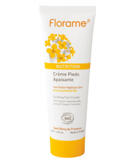 Crème Pieds Apaisante - 75 ml - Florame pieds fatigués ou trop secs Espritphyto