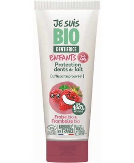 Je Suis Bio Dentifrice enfants 2 à 6 ans fraise framboise 50 ml dentifrice jeune enfant sans fluor Espritphyto Je Suis Bio Dentifrice enfants 2 à 6 ans fraise framboise 50 ml dentifrice jeune enfant sans fluor Espritphyto