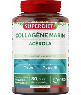 Super Diet - Collagène marin et Acérola 180 comprimés cartilages beauté espritphyto