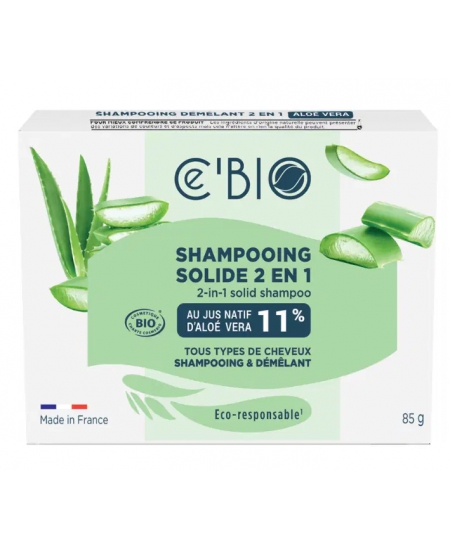 Cé'Bio - Shampooing solide 2 en 1 Aloe Vera 85 gr c'bio shampoing solide Espritphyto