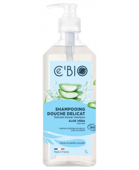 Cé'Bio - Shampooing gel douche Aloe Vera 1 Litre shampoing bio mousse onctueuse Espritphyto