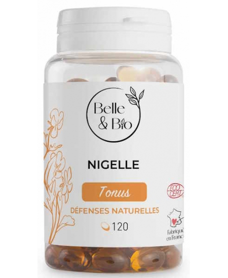 huile de Nigelle bio 120 capsules Belle et Bio Espritphyto huile de cumin noir