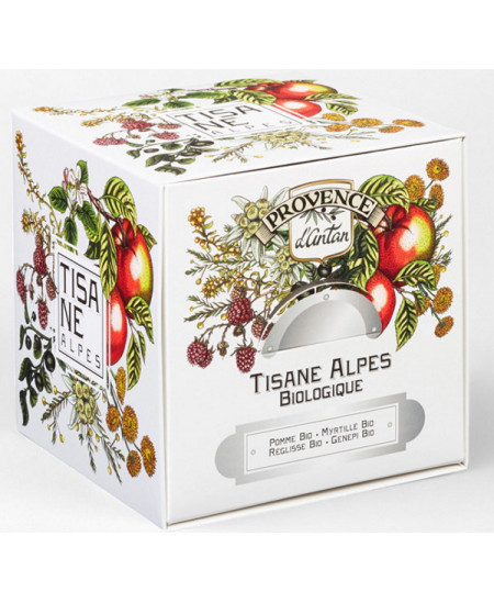 Provence d'Antan Tisane des Alpes biologique 24 sachets 60g recharge carton génépi myrtille réglisse Espritphyto Provence d'Antan Tisane des Alpes biologique 24 sachets 60g recharge carton génépi myrtille réglisse Espritphyto