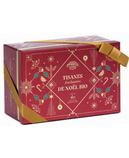 Provence d'Antan - Coffret tisanes enchantées de Noël bio 40 sachets coffret métal infusion de noel Espritphyto