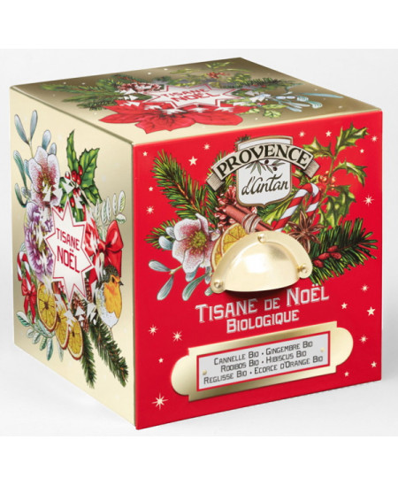 Provence d'Antan Tisane de Noël biologique coffret métal 24 sachets infusion épicée de noel Espritphyto Provence d'Antan Tisane de Noël biologique coffret métal 24 sachets infusion épicée de noel Espritphyto