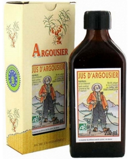 Jus d'Argousier bio non sucré - 200 ml - Gayral vitamine c tonus Espritphyto