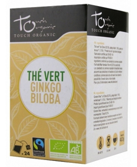 Touch organic Thé vert bio au Ginkgo biloba 24 sachets protection antioxydante Espritphyto Touch organic Thé vert bio au Ginkgo biloba 24 sachets protection antioxydante Espritphyto