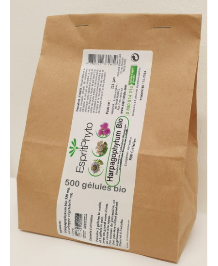 Espritphyto Harpagophytum Bio 500 gélules modèle Recharge articulations foie Espritphyto Espritphyto Harpagophytum Bio 500 gélules modèle Recharge articulations foie Espritphyto