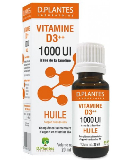 Vitamine D3++ 1000 UI Huile - Flacon 20 ml - D.Plantes immunité croissance division cellulaire espritphyto Vitamine D3++ 1000 UI Huile - Flacon 20 ml - D.Plantes immunité croissance division cellulaire espritphyto