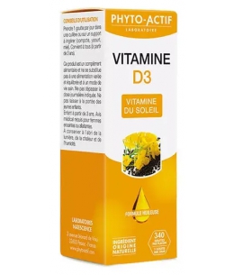 Vitamine D3 400ui Flacon compte gouttes - 15ml - Phyto-Actif vitamine d Espritphyto