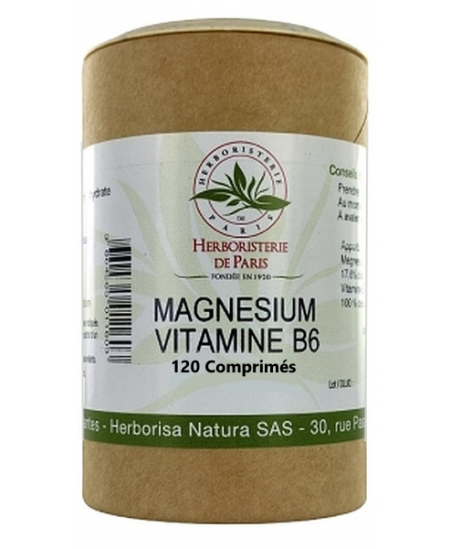 Magnesium vitamine B6. 200 gélules Herboristerie de Paris lactate de magnésium Espritphyto