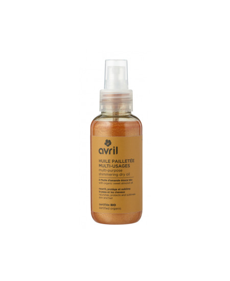 Avril - Huile pailletée Multi usages Bio - 100 ml Avril - Huile pailletée Multi usages Bio - 100 ml
