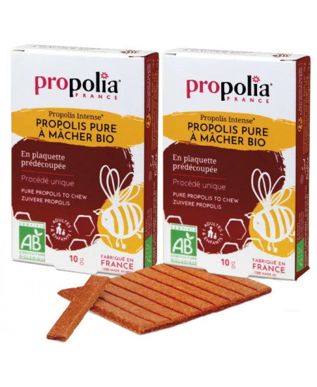 Propolis pure à mâcher Le lot de 2 plaquettes - Propolia Espritphyto