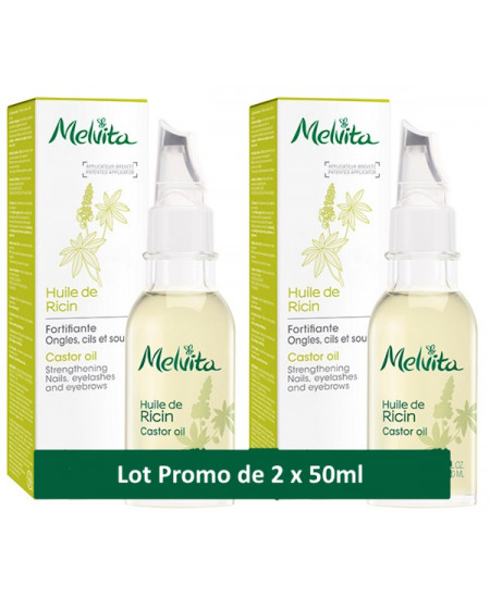 Melvita - Duo Huile de Ricin Soin des ongles et des cils - 2 x 50 ml fortie les ongles et les cheveux espritphyto