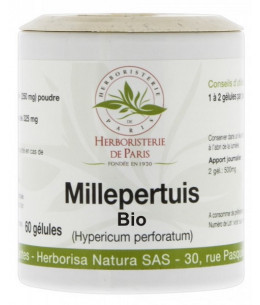  Millepertuis bio 250mg - 60 gélules - Herboristerie de Paris troubles de l'humeur légers Espritphyto